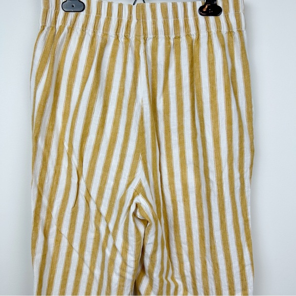 Madewell Huston Yellow & White Stripe Pull On Pants - Picture 9 of 11